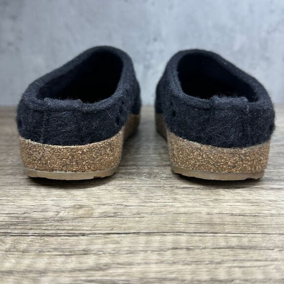 Haflinger~Women’s~Lacey  Black Boiled Wool  Slip On Clogs~EU 36/US 5-5.5 - Picture 4 of 10